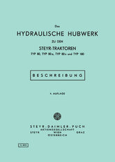 80 80a 80s 180 Hydraulisches Hubwerk Betriebsanleitung